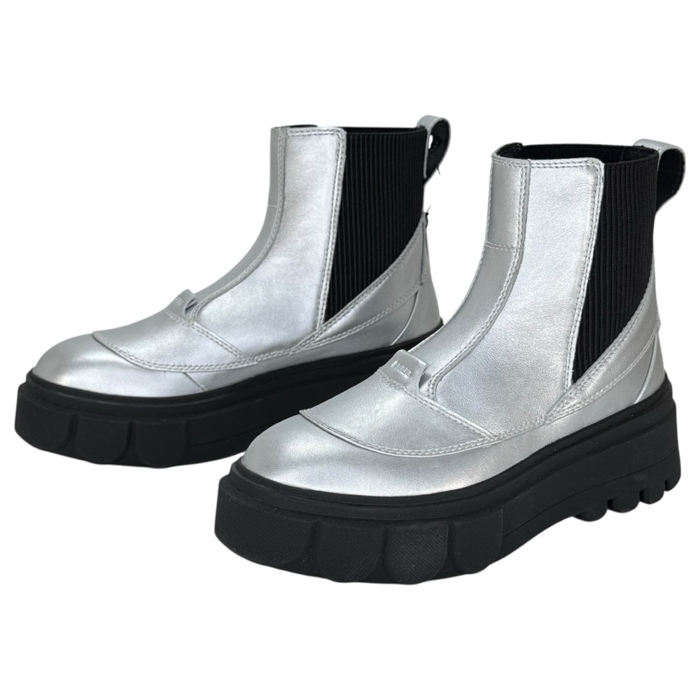 Sorel Caribou X Silver Leather Waterproof Womens Chelsea Boots Size 8M - Picture 10 of 14